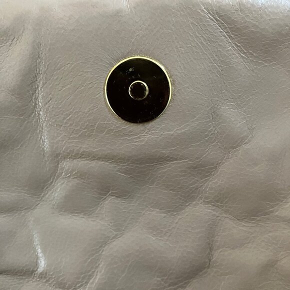 FAB LA VIA SOFT PUFF LEATHER BAG CLUTCH CHAIL STRAP PRADA DUSTBAG MADE IN ITALY - Picture 7 of 12